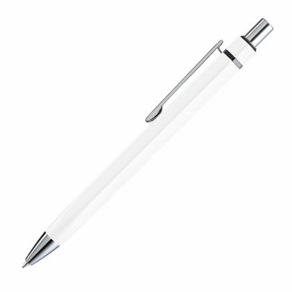 Ручка шарик/автомат "Six" 1,0 мм, метал., черный/серебристый, стерж. синий
