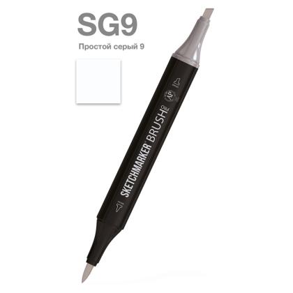 Маркер перм., худ. "Sketchmarker Brush" двусторонний, SG9, простой серый 9