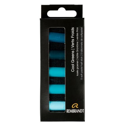 Пастель мягкая "Rembrandt Half Pastel" набор, 5 цв., холодные зеленые