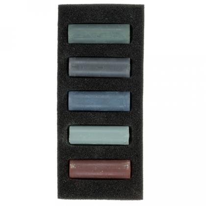 Пастель мягкая "Rembrandt Half Pastel" набор, 5 цв., холодные зеленые