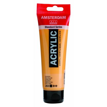 Краски акриловые "Amsterdam" 253 золотисто-желтый, 120 мл., туба