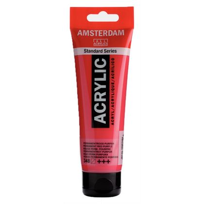 Краски акриловые "Amsterdam" 348 красно-розовый прочный, 120 мл., туба