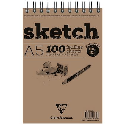 Скетчбук "Sketch" А5, 90г/м2, 100л., спираль