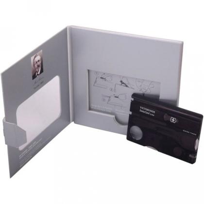 Мультиинструмент "SwissCard Lite 0.7322.T2" пласт./метал., 13 функц., подарочн. упак., синий полупрозрачный