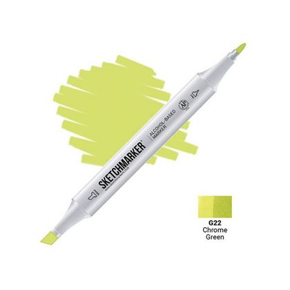 Маркер перм., худ. "Sketchmarker" двусторонний, G22, зеленый хром