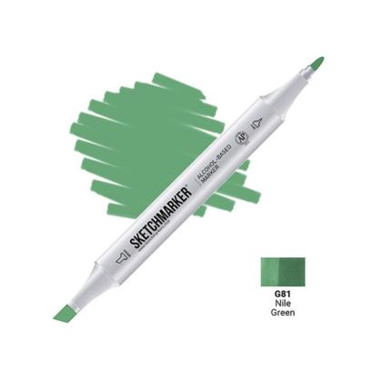 Маркер перм., худ. "Sketchmarker" двусторонний, G81, зеленый нил