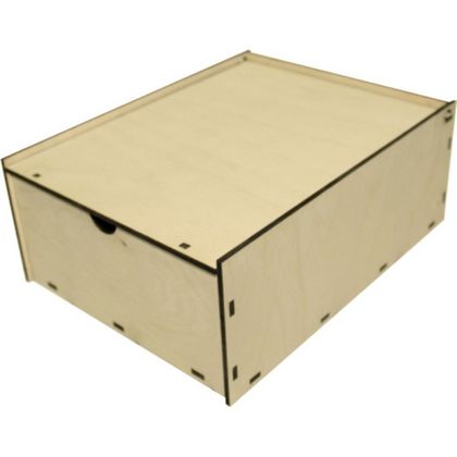 Коробка подарочная КВ2 22,5*19,5*10 см, дерев., св-коричневый