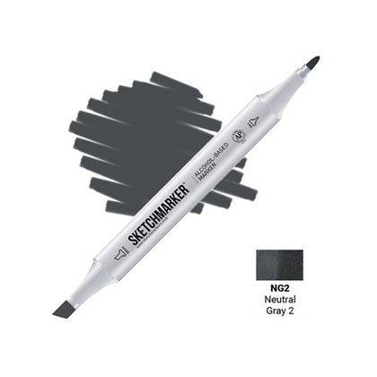 Маркер перм., худ. "Sketchmarker" двусторонний, NG2, серый нейтральный №2