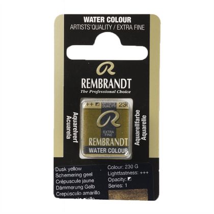 Краски акварельные "Rembrandt" 230 сумеречный желтый, кювета