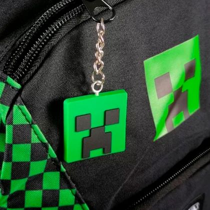 Рюкзак молодежный "Minecraft" полиэстер,  черный/зеленый