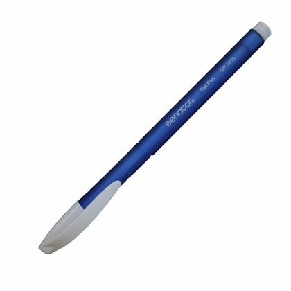 Ручка гелевая "GP1030" 0,5 мм, пласт., прозр., красный, стерж. красный