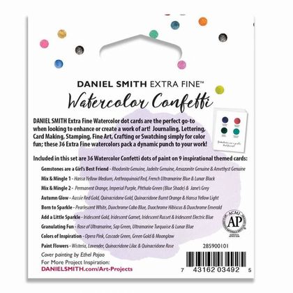 Набор цветовых карт Daniel Smith "Watercolor confetti" 36 цветов