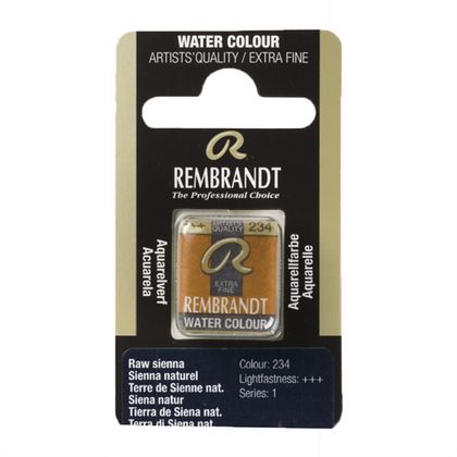 Краски акварельные "Rembrandt" 234 сиена натуральная, кювета