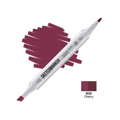 Маркер перм., худ. "Sketchmarker" двусторонний, R20, вишня