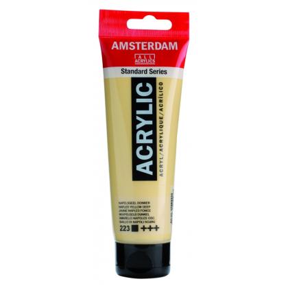 Краски акриловые "Amsterdam" 223 неаполитанский желтый темный, 120 мл., туба