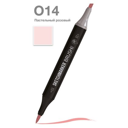 Маркер перм., худ. "Sketchmarker Brush" двусторонний, O14, пастельный розовый