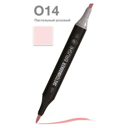 Маркер перм., худ. "Sketchmarker Brush" двусторонний, O14, пастельный розовый