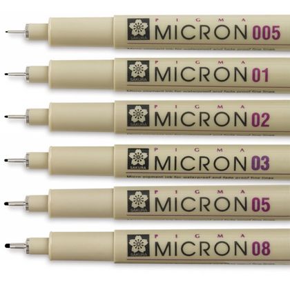 ручка капиллярная "Pigma Micron" - 0.2мм, черный