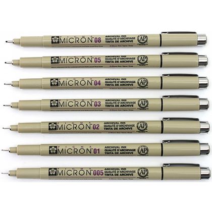 ручка капиллярная "Pigma Micron" - 0.2мм, черный