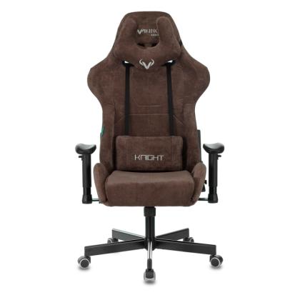 Кресло игровое Бюрократ Zombie VIKING KNIGHT Fabric ткань, темно-коричневый, крестов. металл