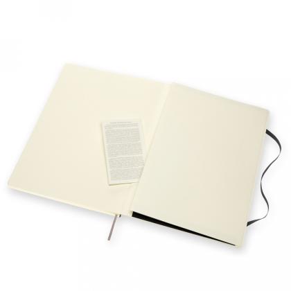 Блокнот А4 210*297 мм, 96 л., тонир, лин. "Classic Soft" интегральн. обл. полиуретан., на резинке, черный