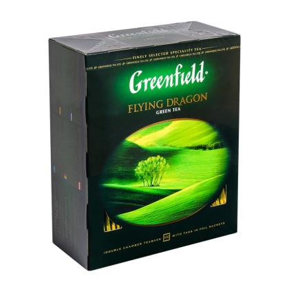 Чай "Greenfield" 100 пак*2 гр., китайский зеленый, Flying Dragon