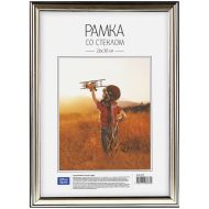 Фоторамка 21*30 см, 20 мм "OfficeSpace №2" пласт., со стеклом, серебристый
