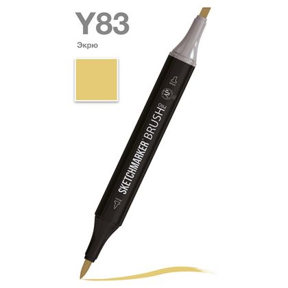 Маркер перм., худ. "Sketchmarker Brush" двусторонний, Y83, экрю