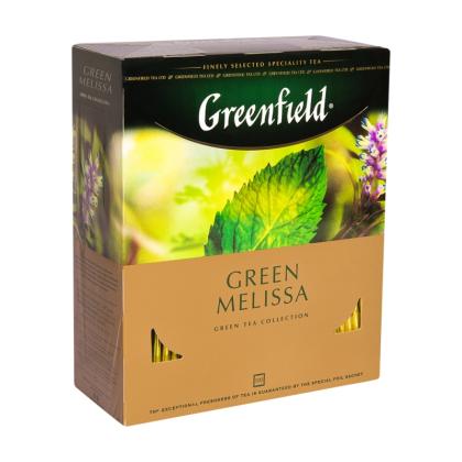Чай "Greenfield" 100 пак*1,5 гр., китайский зеленый, Green Melissa