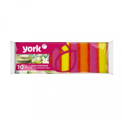 Губка кухонная для мытья посуды York Maxi 100*70*29 мм, 5шт/уп.