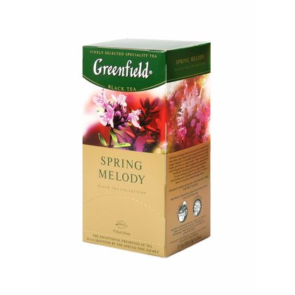 Чай "Greenfield" 25 пак*1,5 гр., черный, с душист. трав. и фрукт. аром., Spring Melody