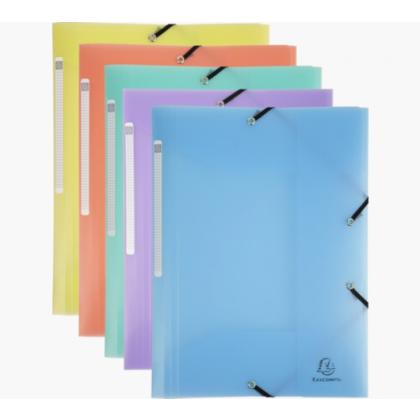 Папка на резинках 15 мм. "Chromaline Pastel" пласт., ассорти
