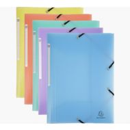 Папка на резинках 15 мм. "Chromaline Pastel" пласт., ассорти