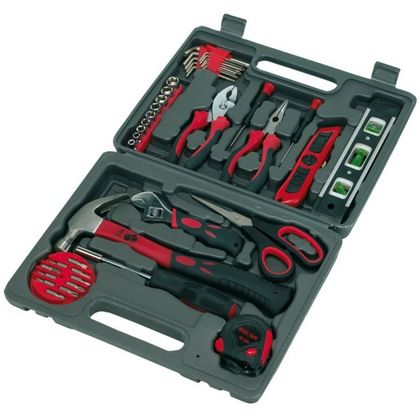 Набор инструментов "Masterkit" пласт./метал., 42 предм., упак., черный/красный