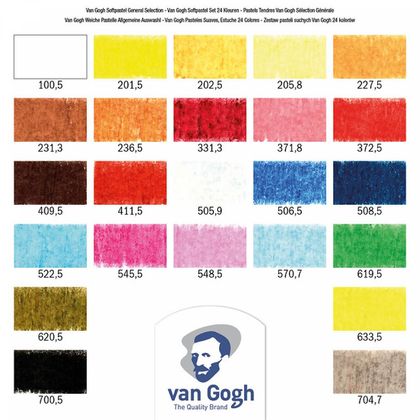 Пастель мягкая "Van Gogh" набор начальный, 12 цв.