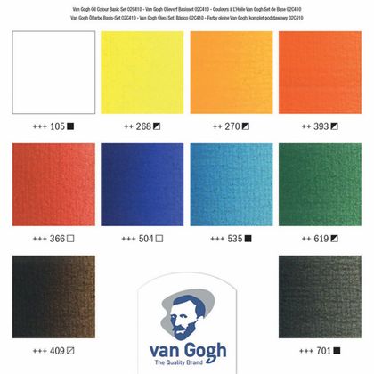 Краски масляные "Van Gogh" набор начальный 6 цв., 20 мл., туба