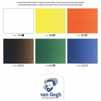 Краски масляные "Van Gogh" набор начальный 6 цв., 20 мл., туба