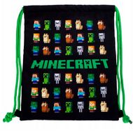 Мешок д/обуви "Minecraft" полиэстер, черный/зеленый
