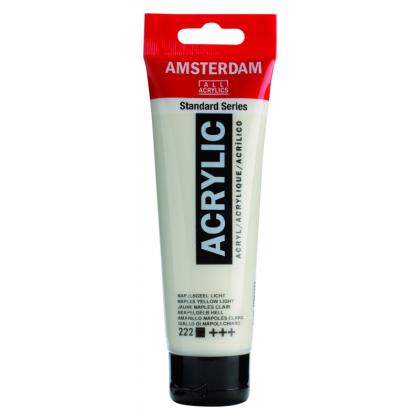 Краски акриловые "Amsterdam" 222 неаполитанский желтый светлый, 120 мл., туба