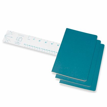 Блокнот А5 130*210 мм, 40 л., лин. "Cahier Journal Large" интегральн. обл. карт., 3 шт., клюквенный
