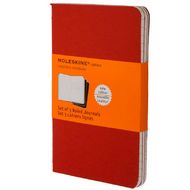 Блокнот А5 130*210 мм, 40 л., лин. "Cahier Journal Large" интегральн. обл. карт., 3 шт., клюквенный