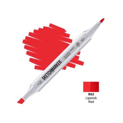 Маркер перм., худ. "Sketchmarker" двусторонний, R62, красная помада