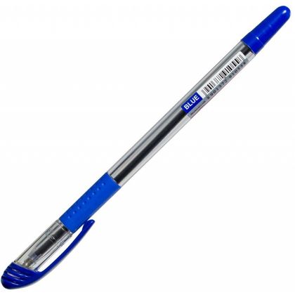 Ручка шарик. "Pronto" 0,5 мм, пласт., прозр., стерж. синий
