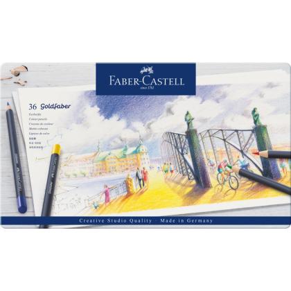 Карандаши цветные "Goldfaber" 24 шт, в металлической упаковке