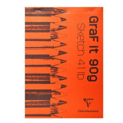 Скетчбук "Graf it" А4, 90г/м2, 80л., скоба, ассорти