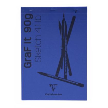 Скетчбук "Graf it" А4, 90г/м2, 80л., скоба, ассорти
