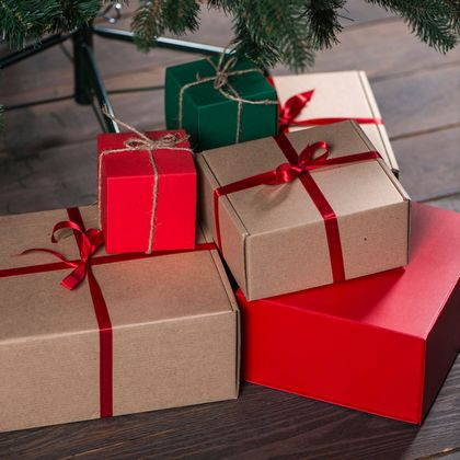 Коробка подарочная Mini Box 17,5*15,5*8 см, самосборная, картон, коричневый