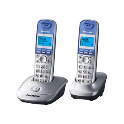 Телефонный аппарат Panasonic KX-TG2512RU2 (темно-серый металлик/серый металлик)