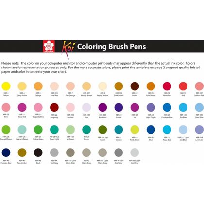 Маркер акварельный "Koi Color Brush" - зеленый болотный