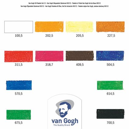 Пастель масляная "Van Gogh" набор начальный, 12 цв.